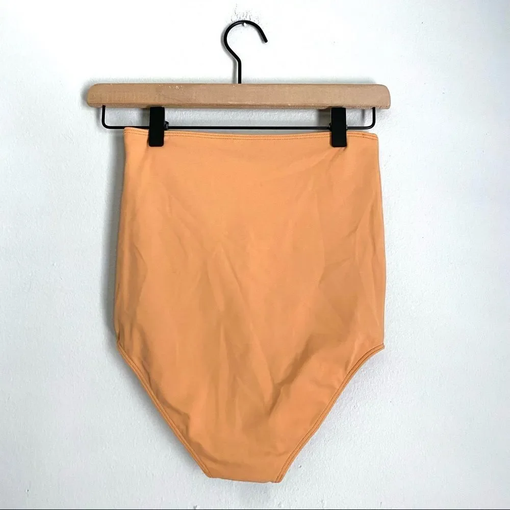 KORTNI JEANE extended high waist swim bottom in peach